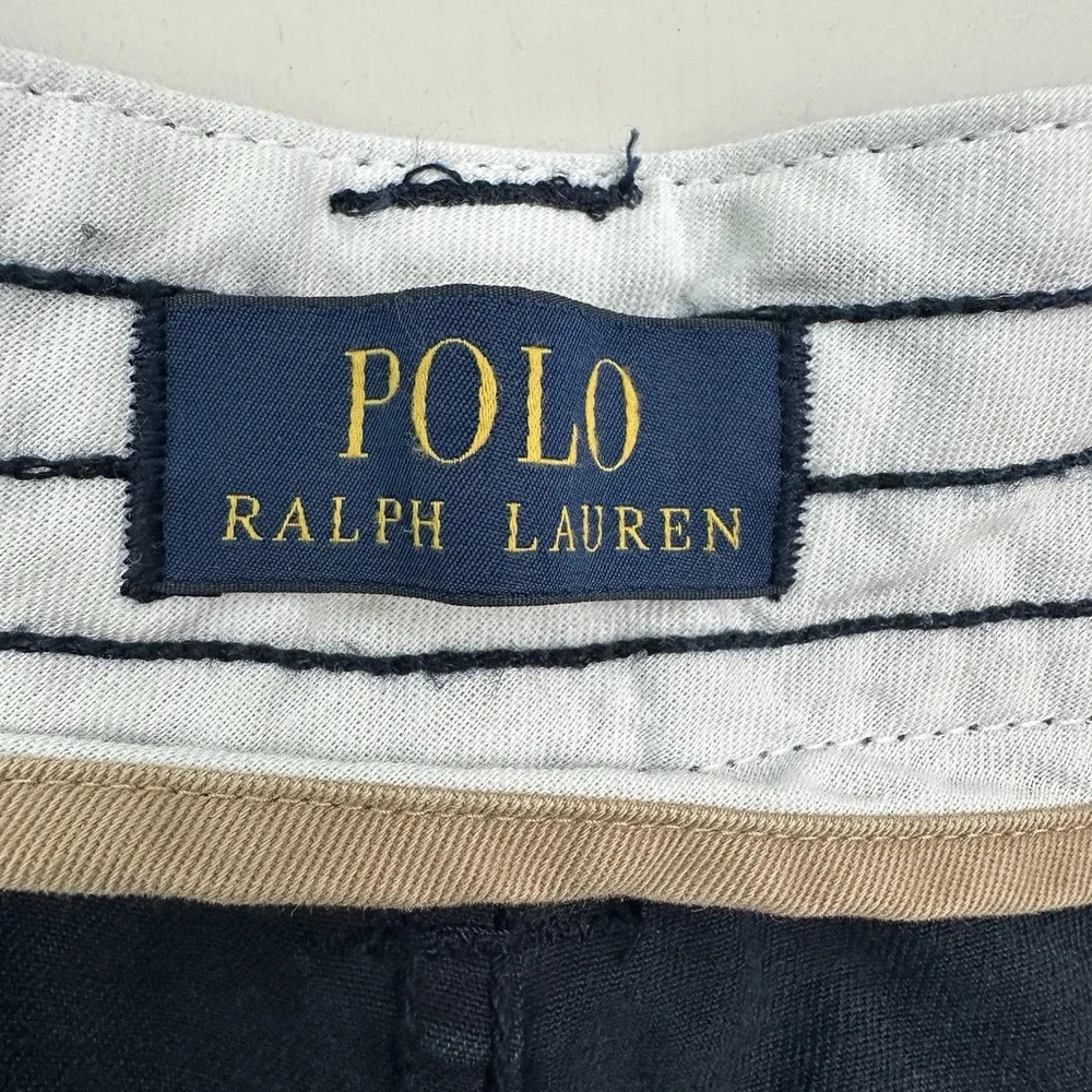 NEW Polo Ralph Lauren Gellar Cargo Shorts Men 44 B Navy Blue Military Twill Army